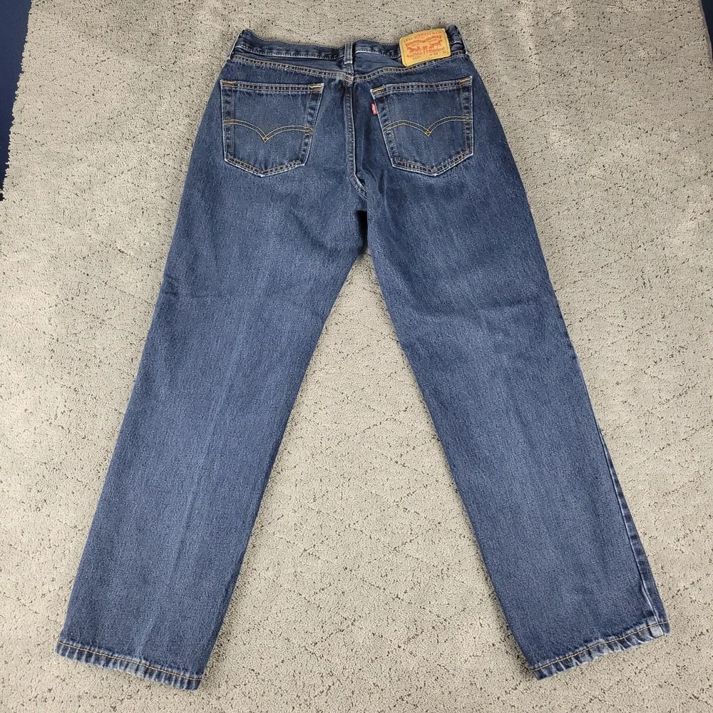 Levis 550 Jeans Mens 32x30 Blue Relaxed Fit Straight Leg Dark Wash Workwear